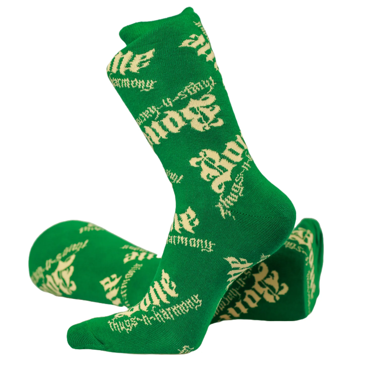 Bone Thugs All Over "Green/Cream" Socks