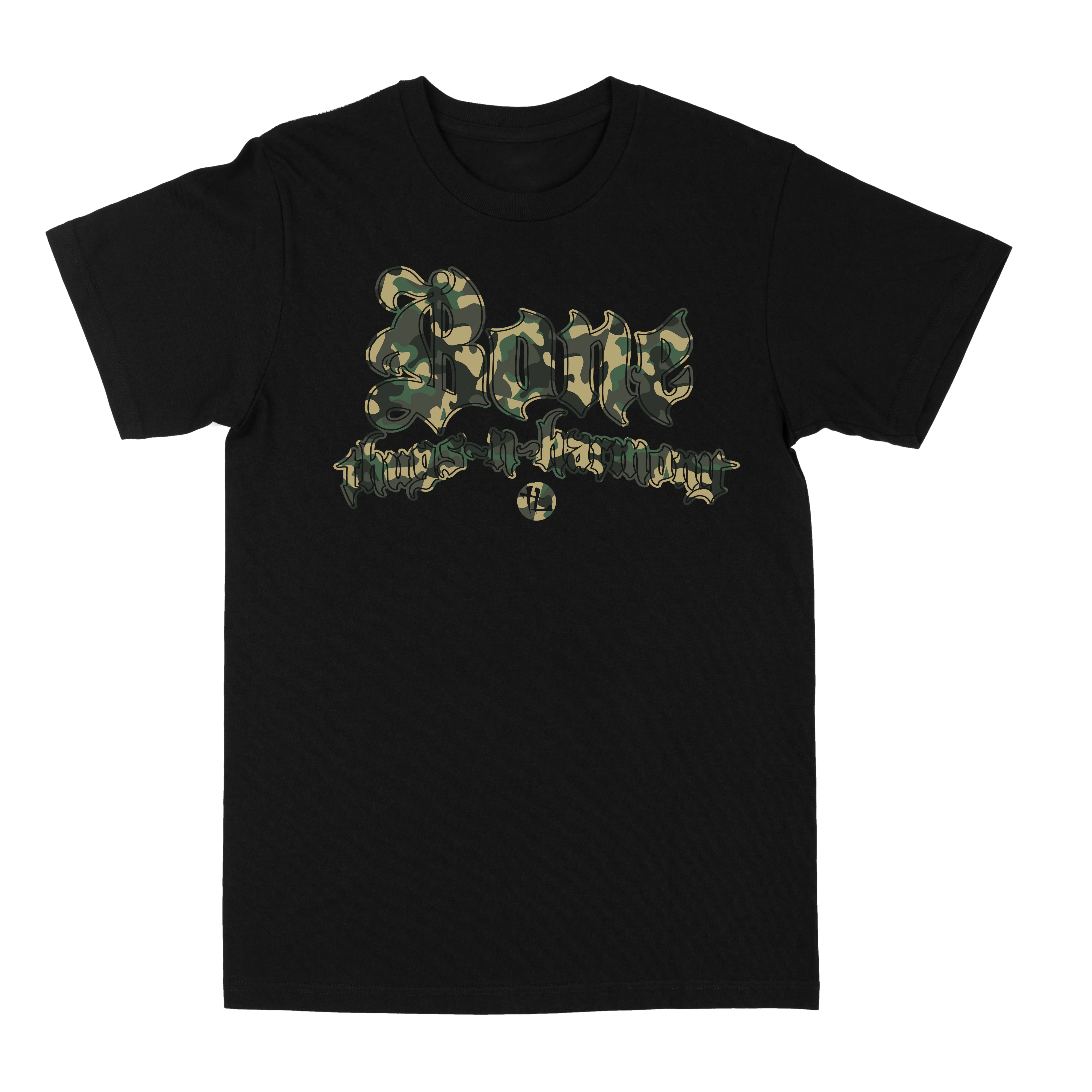 Bone Thugs-N-Harmony "Camo Logo" Black Tee.