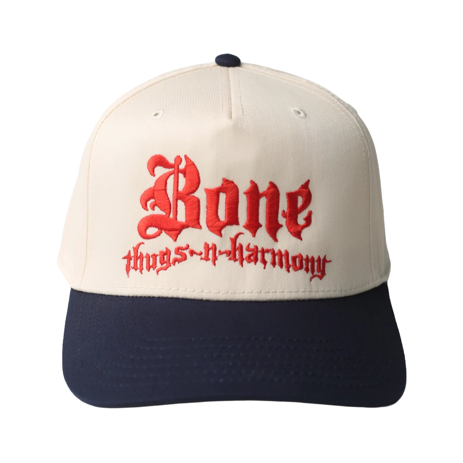 Bone Thugs-N-Harmony Logo "Cream/Navy/Red Emb" Snapback Hat