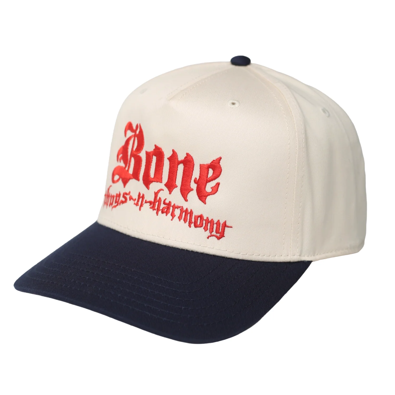Bone Thugs-N-Harmony Logo "Cream/Navy/Red Emb" Snapback Hat - Image 4