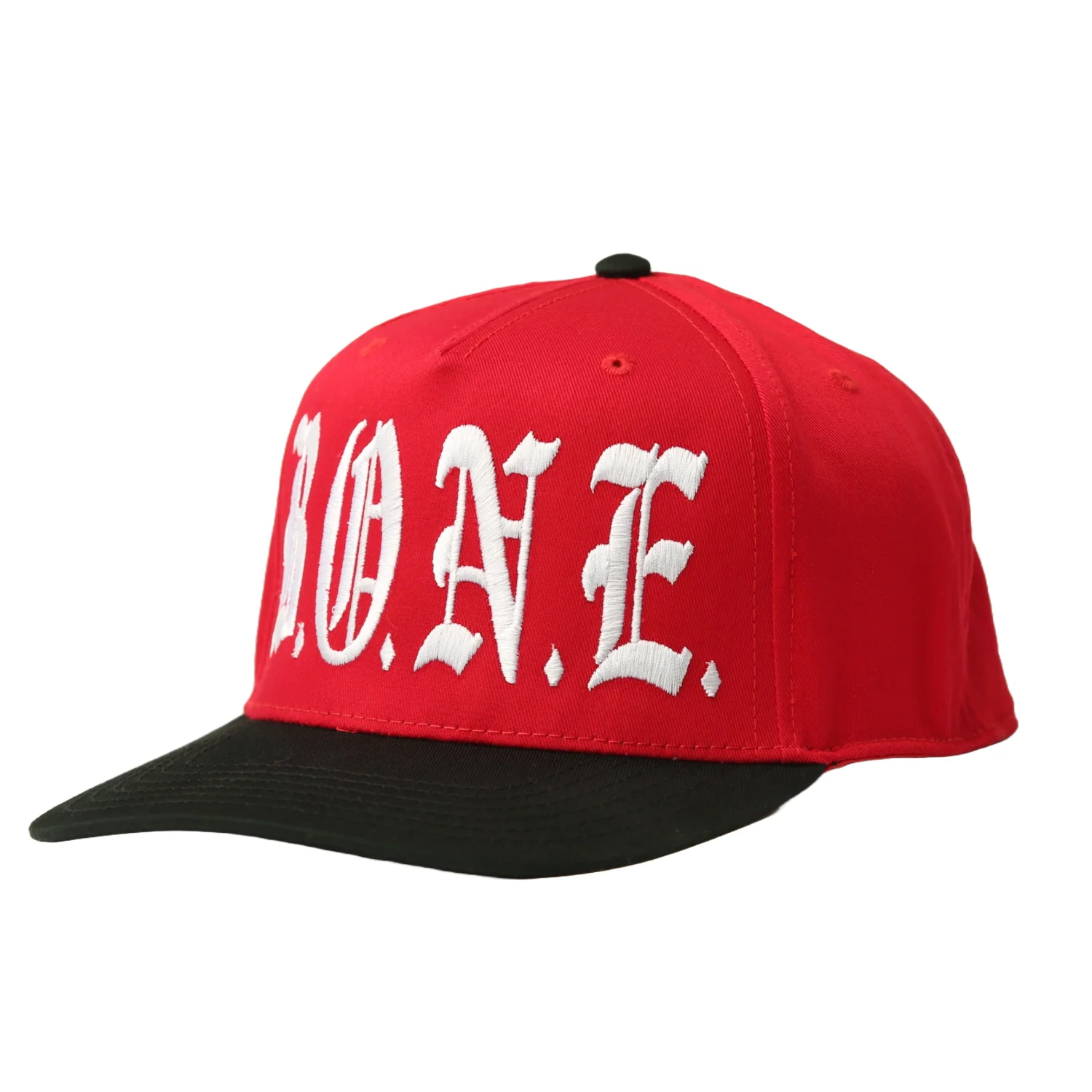 Harmony Box Vol.2 "B.O.N.E." Red/Black "BTNHSkull" Patch Snapback Hat - Image 4