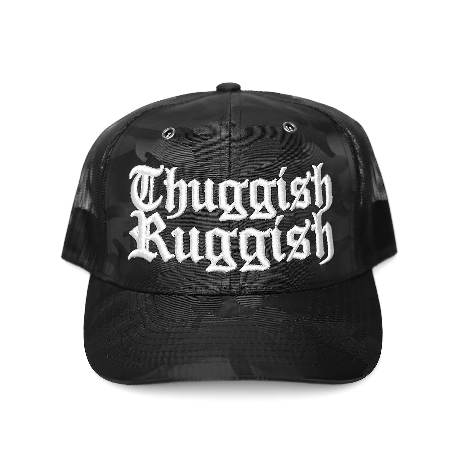 Thuggish Ruggish "Black Camo w/ Mesh back" Snapback Hat