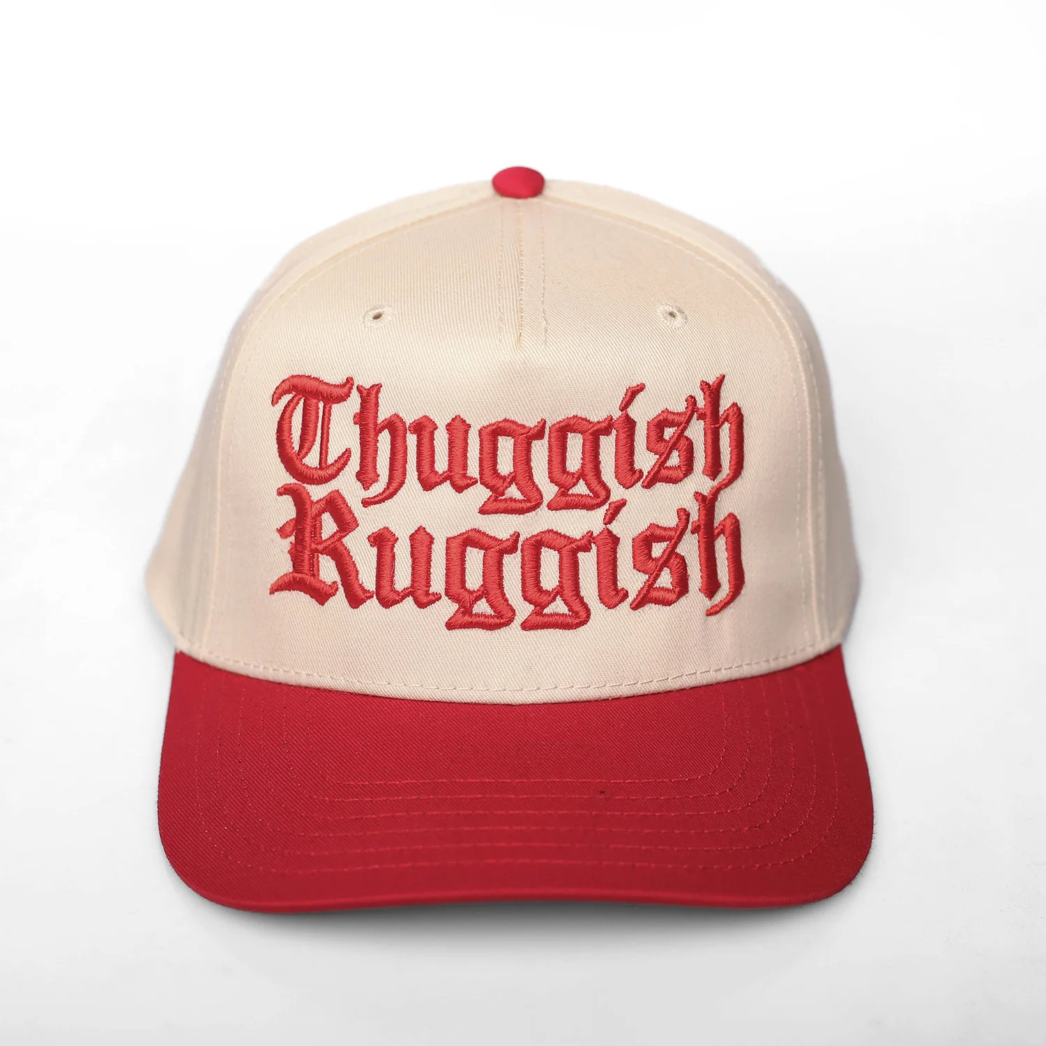 Thuggish Ruggish "Cream/Red" Snapback Hat